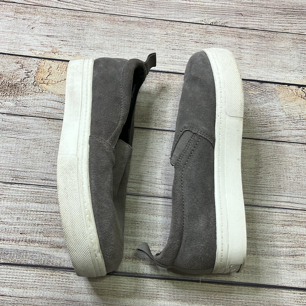 Circus by Sam Edelman Scotlyn Gray Suede Platform Slip On Shoes Size 7.5 - Picture 3 of 9